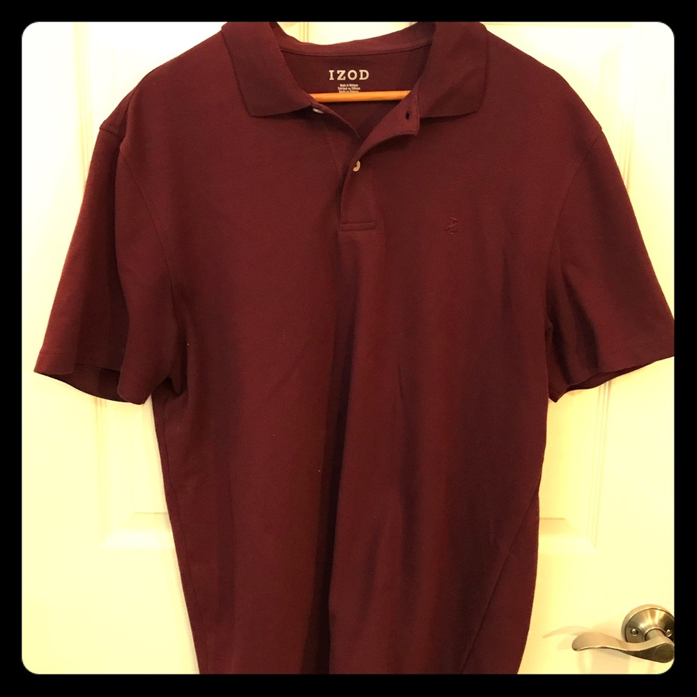 5 for 25 Sale Burgundy Polo IZOD shirt